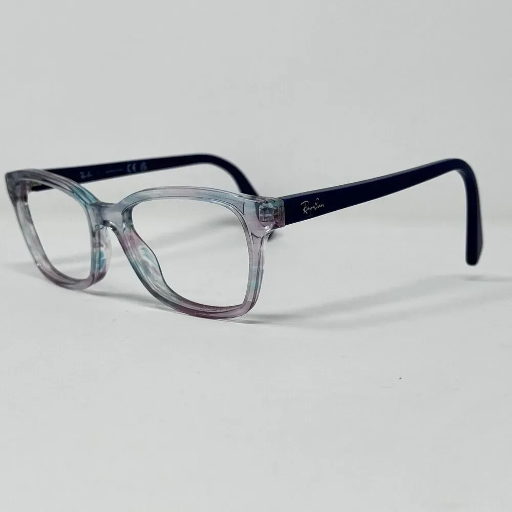 Ray-Ban RB1591 3807 Transparent Purple Blue Kids Eyeglass Frames 48-16-130